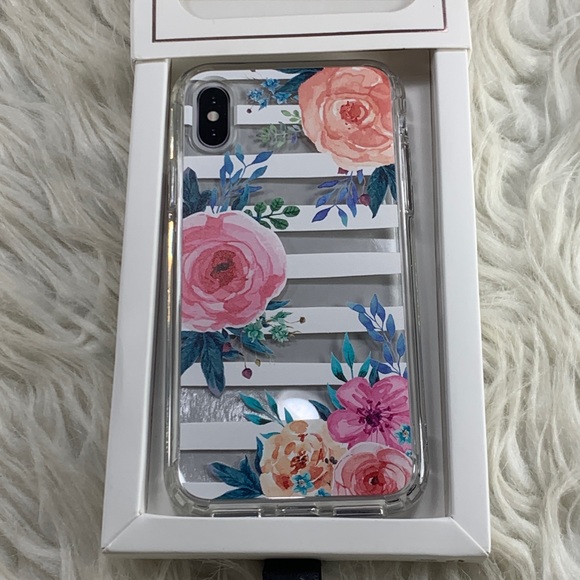 Coque IPhone X / XS Mosnovo - Design Fleur Rose - Transparente - Jamais Utilisée